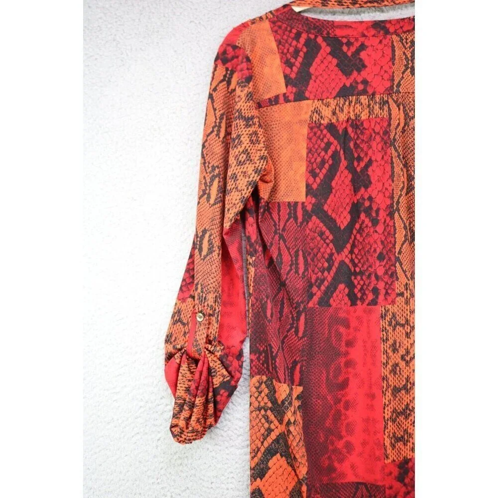 Michael Kors Long Sleeve Roll-Tabbed Dress-Size XS-Chains